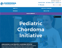 Tablet Screenshot of chordomafoundation.org